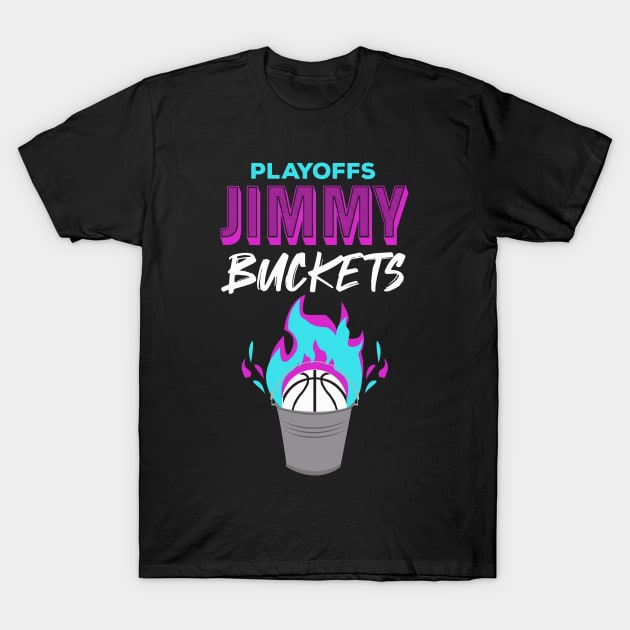 Playoffs Jimmy Buckets purple teal flame T-Shirt by HCreatives